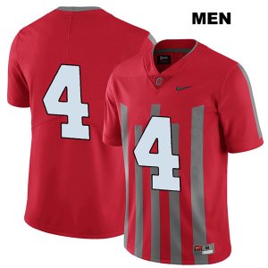 Men's NCAA Ohio State Buckeyes Chris Chugunov #4 College Stitched Elite No Name Authentic Nike Red Football Jersey XE20D80QM